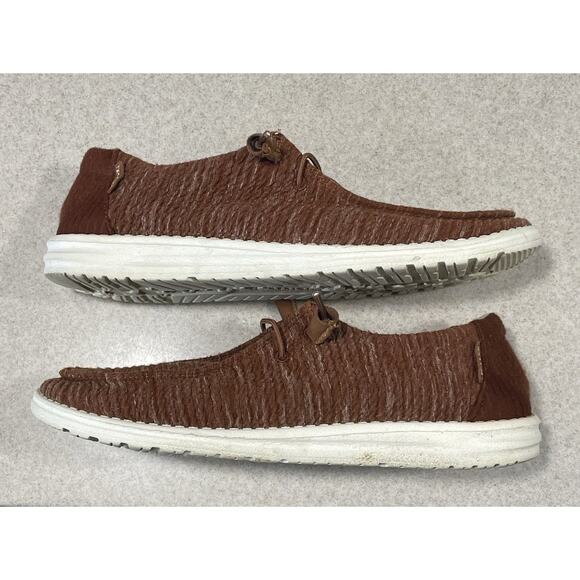 Hey Dude Wendy Stretch Rust Women’s Size 10 Shoes Casual Comfortable - Picture 7 of 11